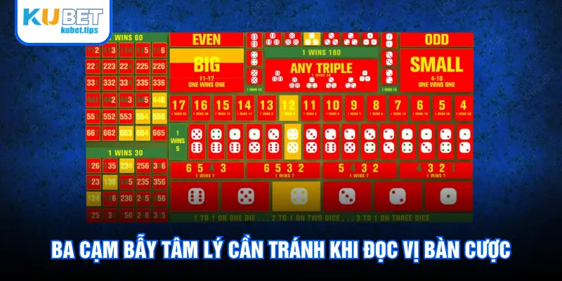 Ba cạm bẫy tâm lý cần tránh khi đọc vị bàn cược